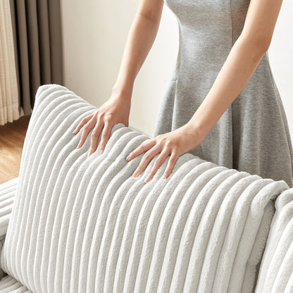 Canapé causeuse en tissu 71 avec accoudoirs carrés et port USB pour le salon