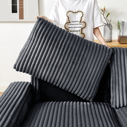Canapé causeuse en tissu 71 avec accoudoirs carrés et port USB pour le salon