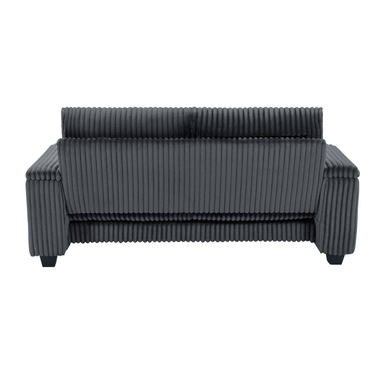 Canapé causeuse en tissu 71 avec accoudoirs carrés et port USB pour le salon