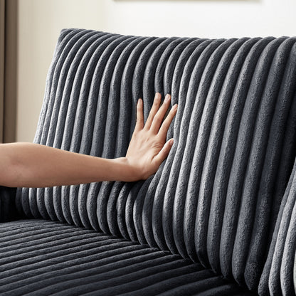 Canapé causeuse en tissu 71 avec accoudoirs carrés et port USB pour le salon