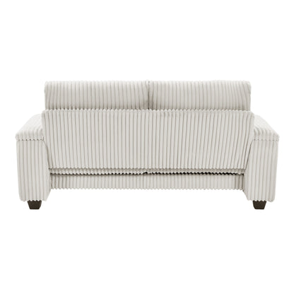 Canapé causeuse en tissu 71 avec accoudoirs carrés et port USB pour le salon