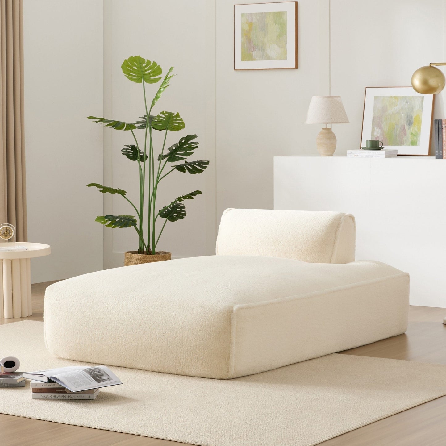 Canapé-lit modulaire surdimensionné de 72 pouces, spacieux et rempli de mousse compressée