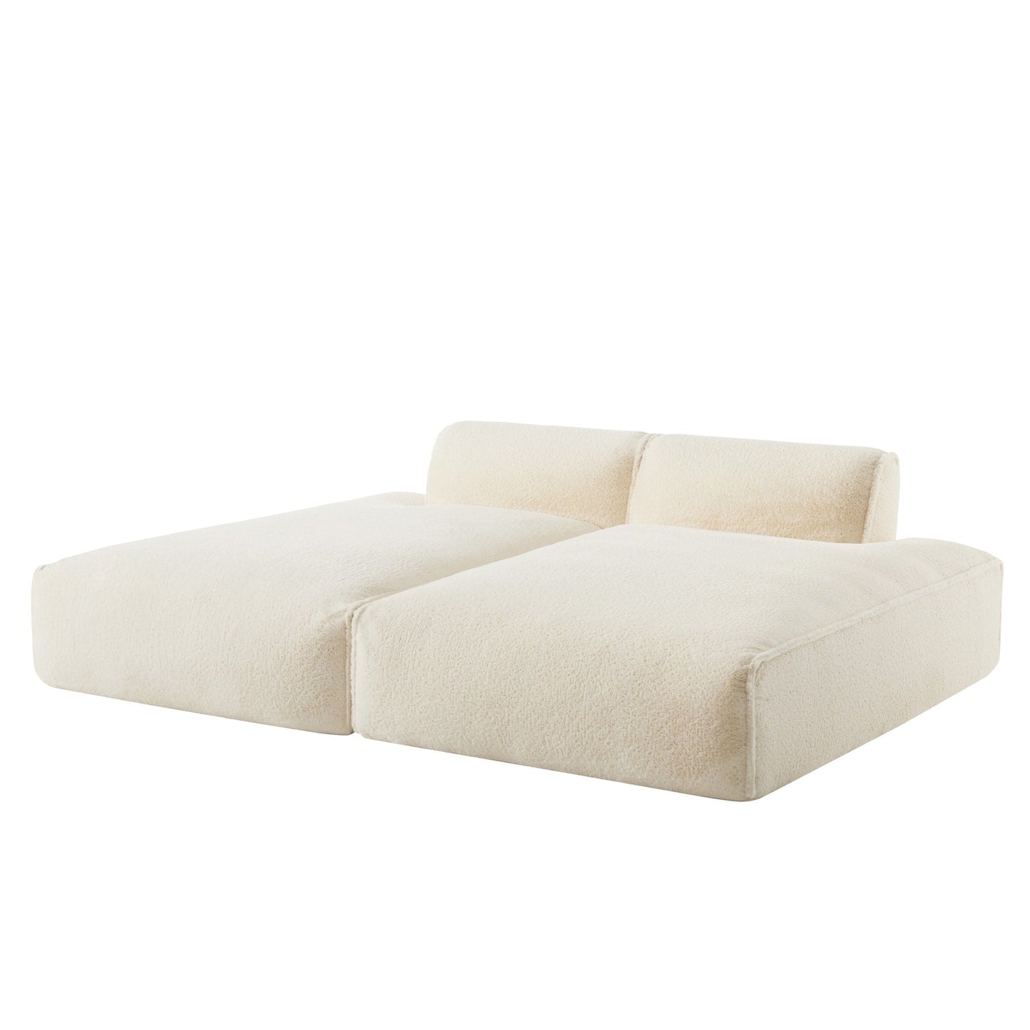 Canapé-lit modulaire surdimensionné de 72 pouces, spacieux et rempli de mousse compressée