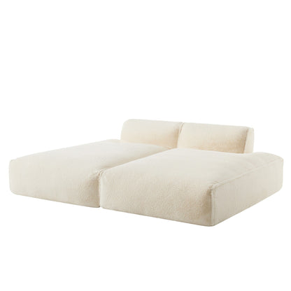 Canapé-lit modulaire surdimensionné de 72 pouces, spacieux et rempli de mousse compressée