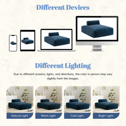 Canapé-lit modulaire surdimensionné de 72 pouces, spacieux et rempli de mousse compressée