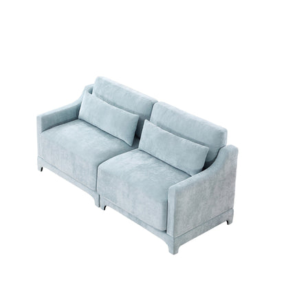 Canapé 3 places en chenille 73,2 avec 2 coussins lombaires pour le salon
