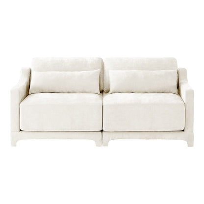 Canapé 3 places en chenille 73,2 avec 2 coussins lombaires pour le salon