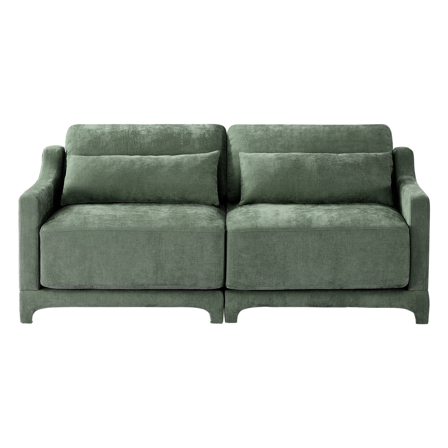 Canapé 3 places en chenille 73,2 avec 2 coussins lombaires pour le salon