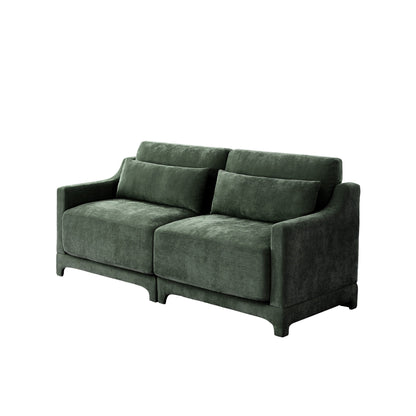 Canapé 3 places en chenille 73,2 avec 2 coussins lombaires pour le salon