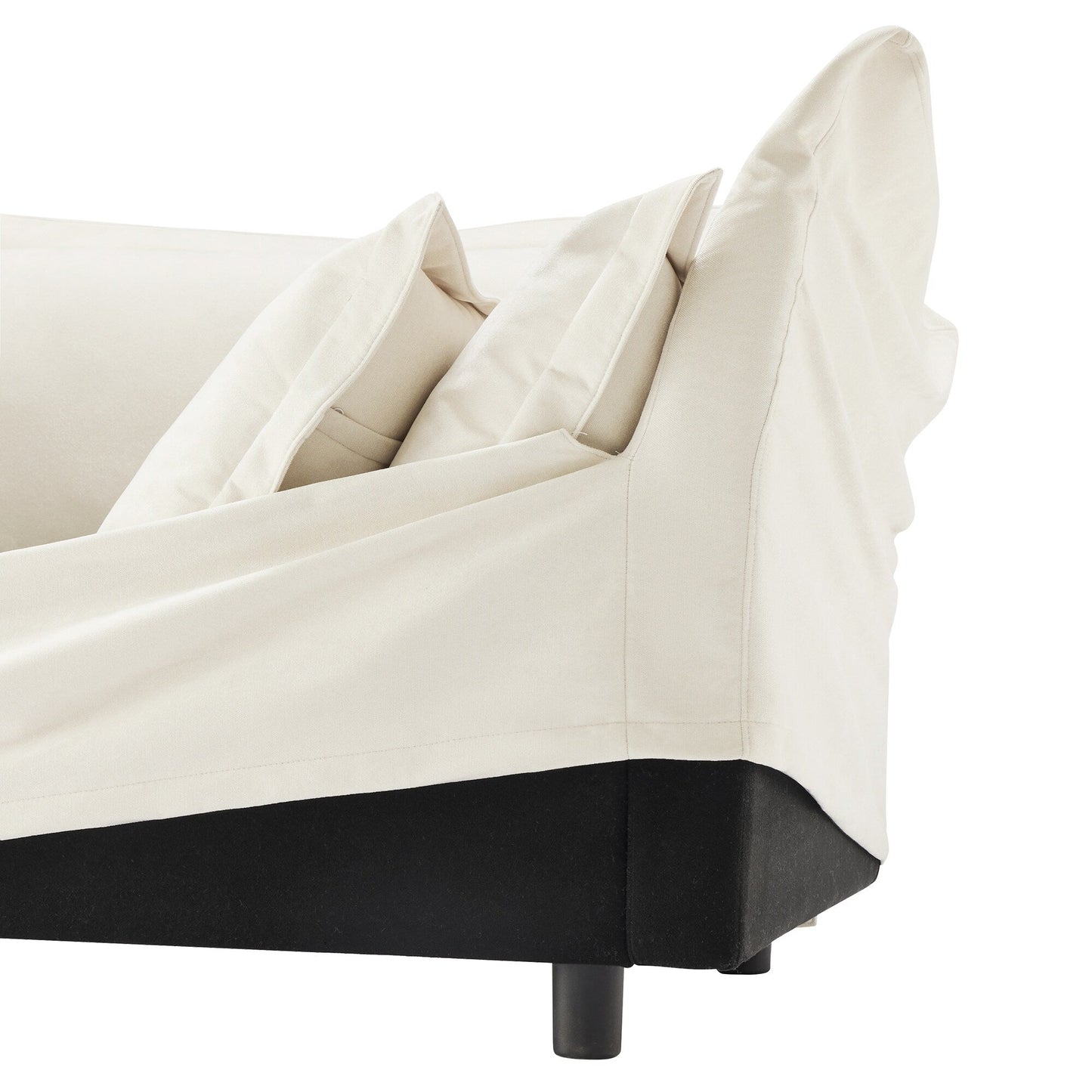 Canapé modulable 3 places en chenille 73,2 avec housses amovibles et lavables et plusieurs coussins
