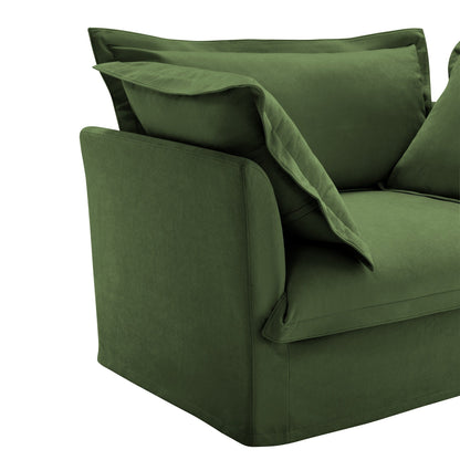 Canapé modulable 3 places en chenille 73,2 avec housses amovibles et lavables et plusieurs coussins