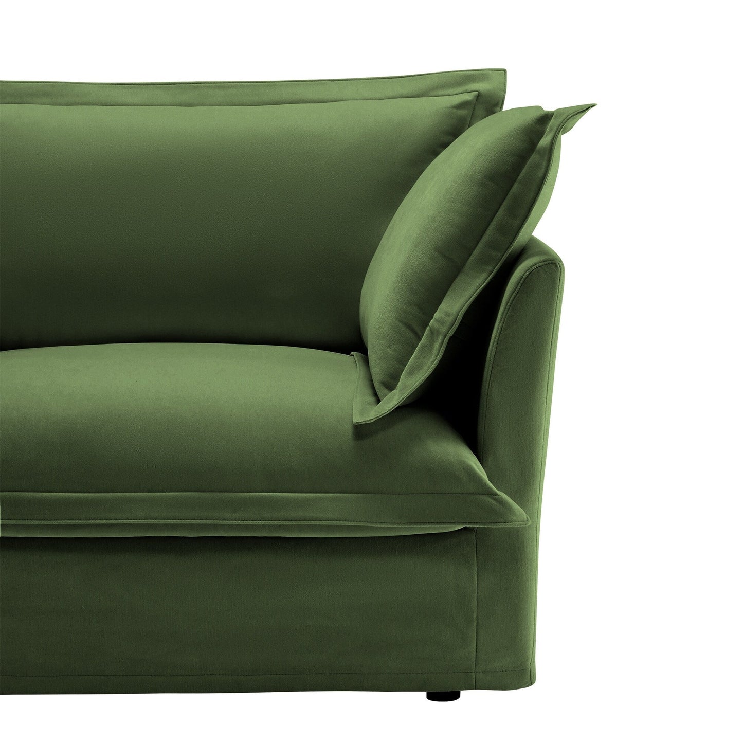 Canapé modulable 3 places en chenille 73,2 avec housses amovibles et lavables et plusieurs coussins