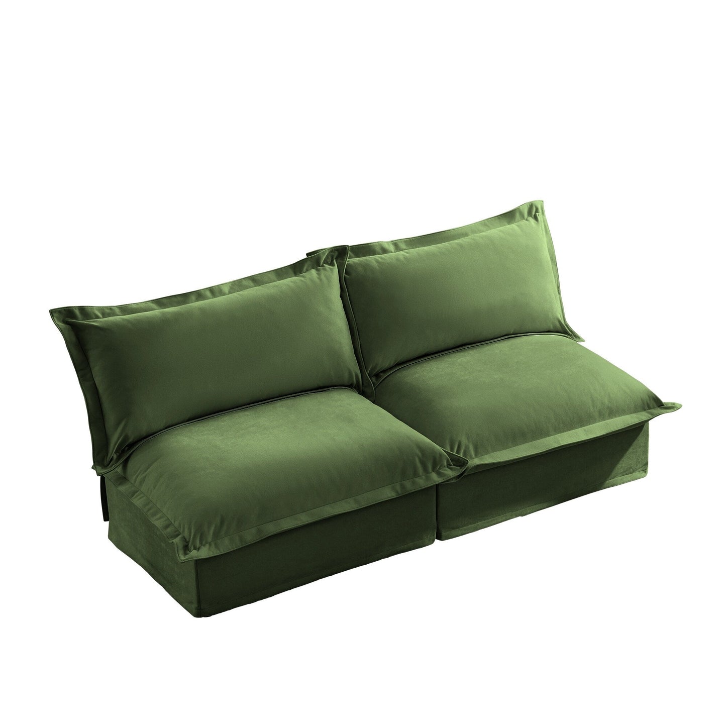 Canapé modulable 3 places en chenille 73,2 avec housses amovibles et lavables et plusieurs coussins