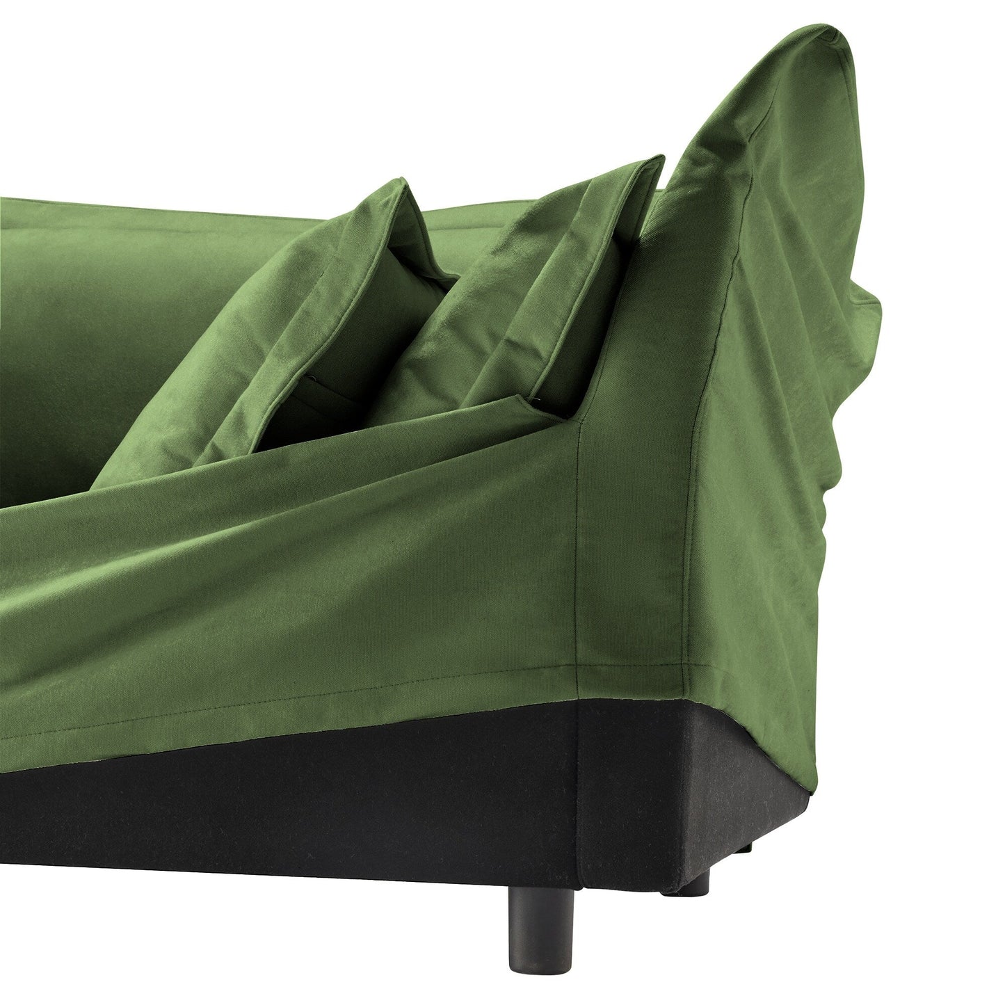 Canapé modulable 3 places en chenille 73,2 avec housses amovibles et lavables et plusieurs coussins