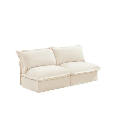 Canapé modulable 3 places en chenille 73,2 avec housses amovibles et lavables et plusieurs coussins