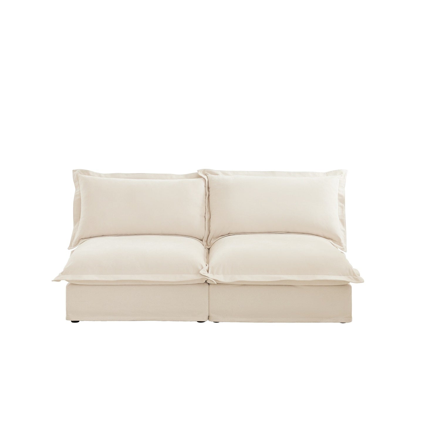 Canapé modulable 3 places en chenille 73,2 avec housses amovibles et lavables et plusieurs coussins