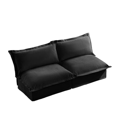 Canapé modulable 3 places en chenille 73,2 avec housses amovibles et lavables et plusieurs coussins
