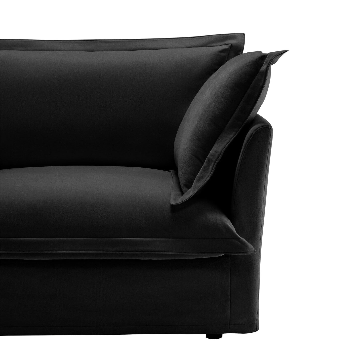 Canapé modulable 3 places en chenille 73,2 avec housses amovibles et lavables et plusieurs coussins
