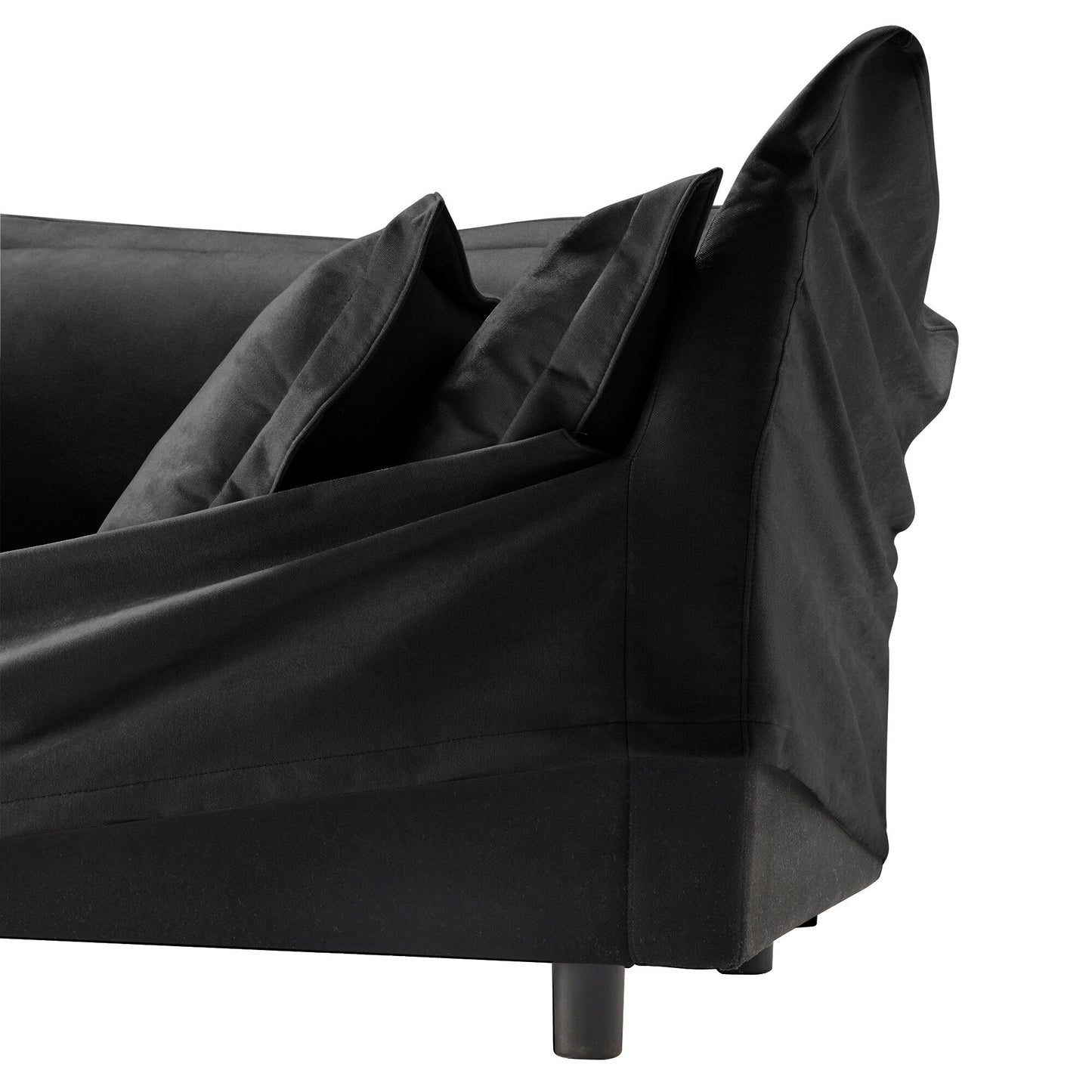 Canapé modulable 3 places en chenille 73,2 avec housses amovibles et lavables et plusieurs coussins