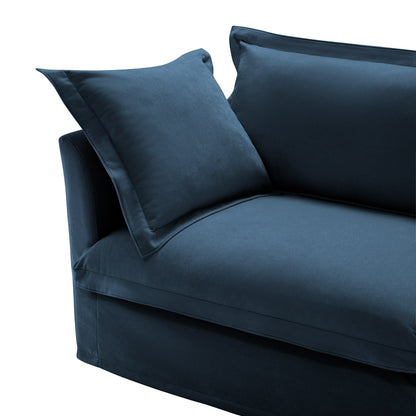 Canapé modulable 3 places en chenille 73,2 avec housses amovibles et lavables et plusieurs coussins