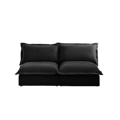 Canapé modulable 3 places en chenille 73,2 avec housses amovibles et lavables et plusieurs coussins