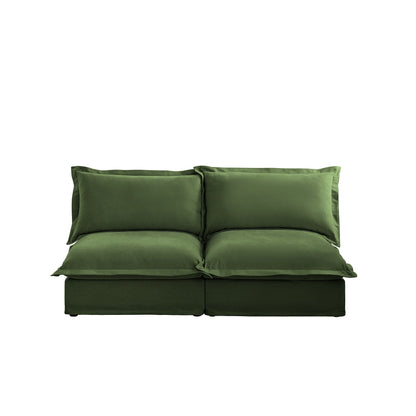 Canapé modulable 3 places en chenille 73,2 avec housses amovibles et lavables et plusieurs coussins