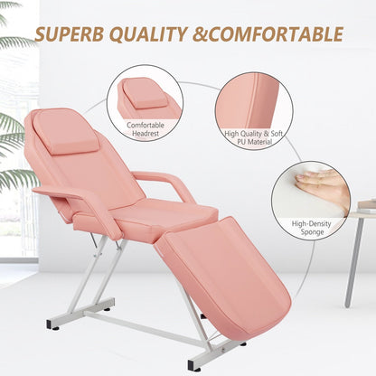 Chaise de massage réglable pour salon de beauté, spa, tatouage, avec tabouret