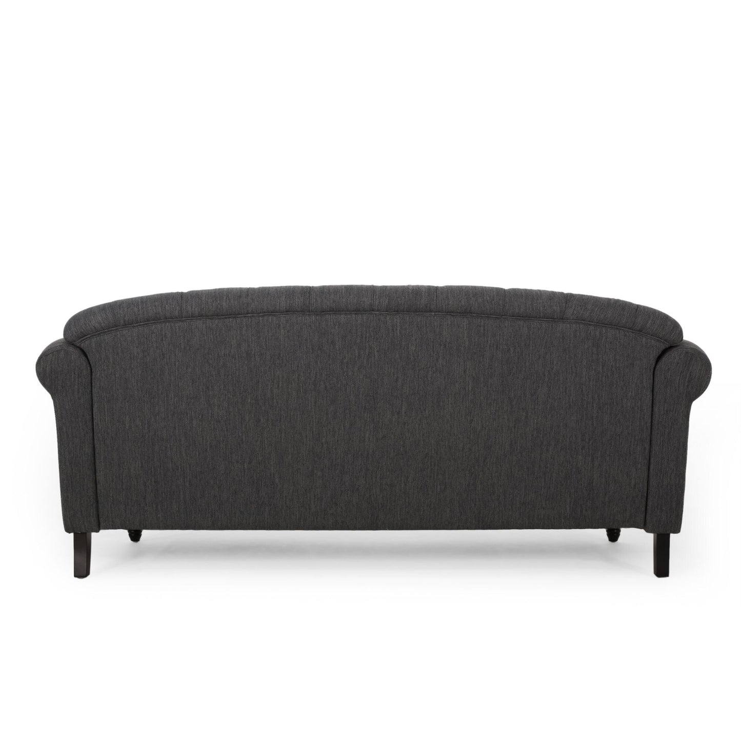 Canapé 3 places en tissu de 74 pouces avec détails rivetés, revêtement en tissu durable et sièges spacieux pour le salon