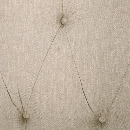 Canapé 3 places en tissu de 74 pouces avec détails rivetés, revêtement en tissu durable et sièges spacieux pour le salon