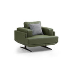 Fauteuil Olivia Green en cuir véritable pleine fleur