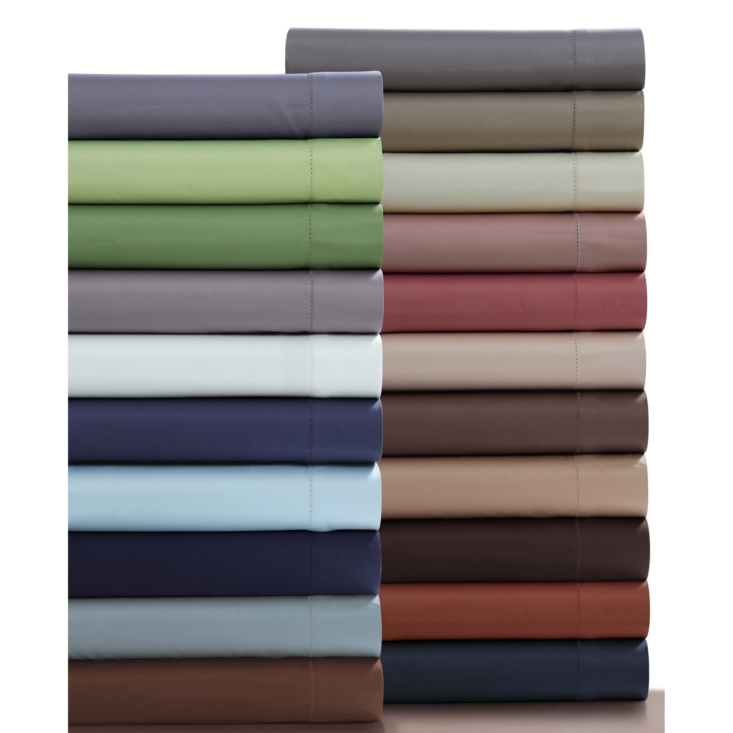 Taies d'oreiller en satin de coton 750 fils (lot de 2)