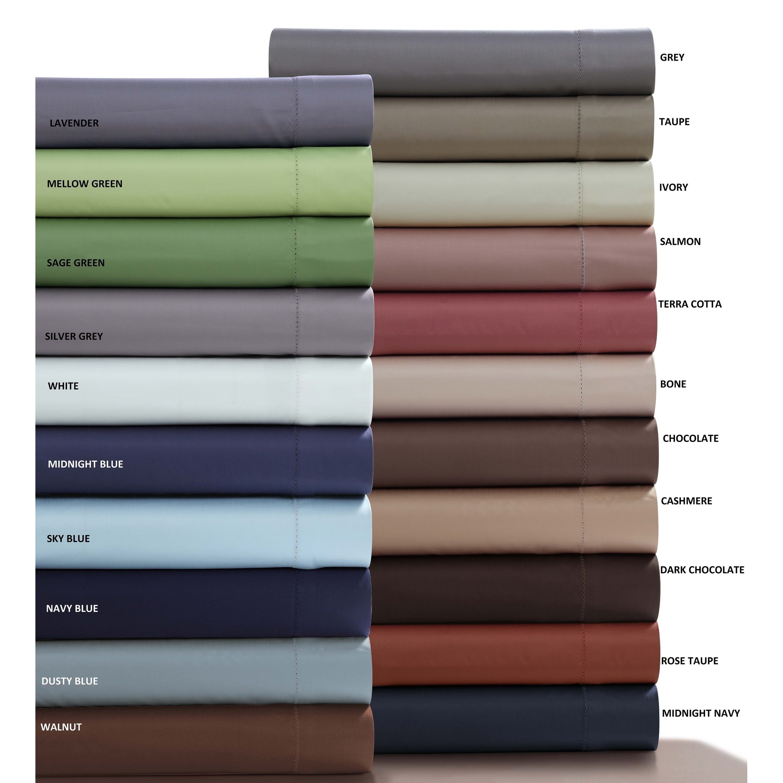 Taies d'oreiller en satin de coton 750 fils (lot de 2)