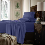 Parure de draps extra-profonds en coton 750 fils avec drap plat surdimensionné