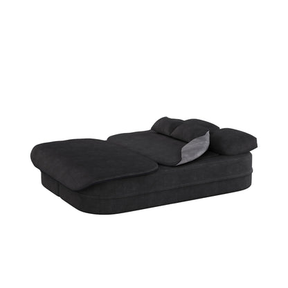 Canapé-lit pliable 2 en 1 en chenille avec couverture pour le salon