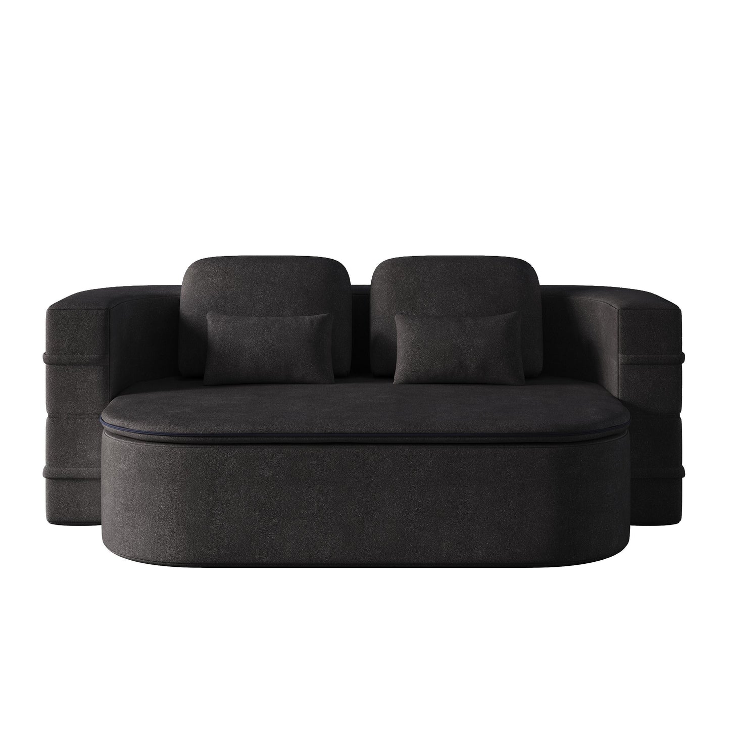 Canapé-lit pliable 2 en 1 en chenille avec couverture pour le salon