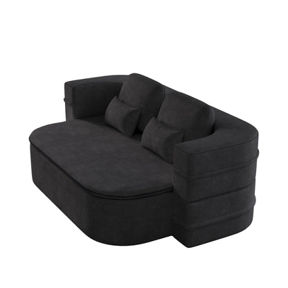 Canapé-lit pliable 2 en 1 en chenille avec couverture pour le salon