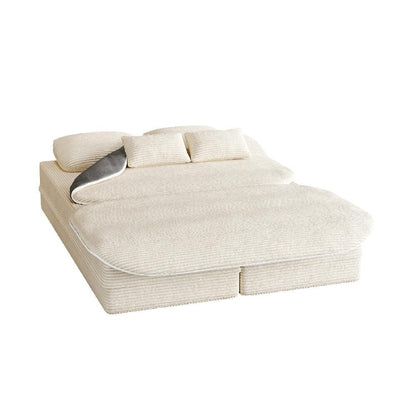 Canapé-lit convertible pliable 2 en 1 de 75 pouces en mousse avec couverture multifonctionnelle