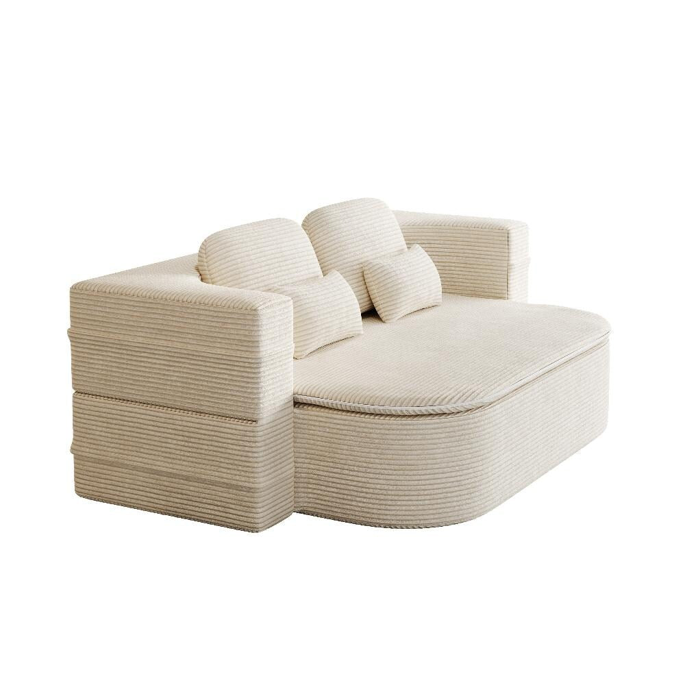 Canapé-lit convertible pliable 2 en 1 de 75 pouces en mousse avec couverture multifonctionnelle