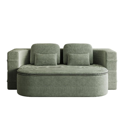 Canapé-lit convertible pliable 2 en 1 de 75 pouces en mousse avec couverture multifonctionnelle