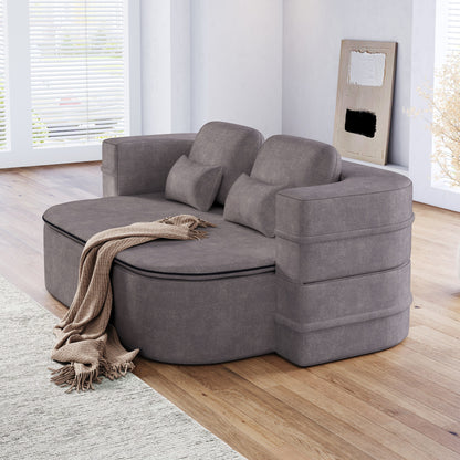 Canapé-lit pliable 2 en 1 75'', convertible en mousse chenille, avec couverture multifonctionnelle, canapé de salon