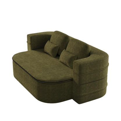 Canapé-lit pliable 2 en 1 75'', convertible en mousse chenille, avec couverture multifonctionnelle, canapé de salon