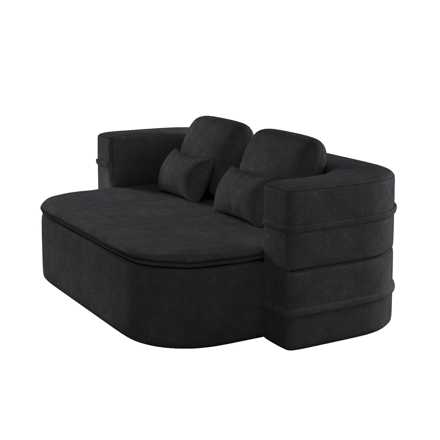 Canapé-lit pliable 2 en 1 75'', convertible en mousse chenille, avec couverture multifonctionnelle, canapé de salon