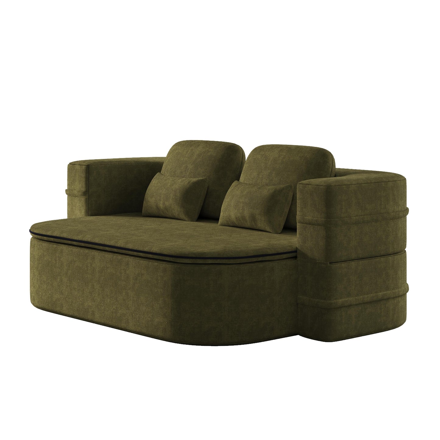 Canapé-lit pliable 2 en 1 75'', convertible en mousse chenille, avec couverture multifonctionnelle, canapé de salon