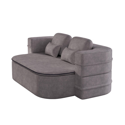 Canapé-lit pliable 2 en 1 75'', convertible en mousse chenille, avec couverture multifonctionnelle, canapé de salon