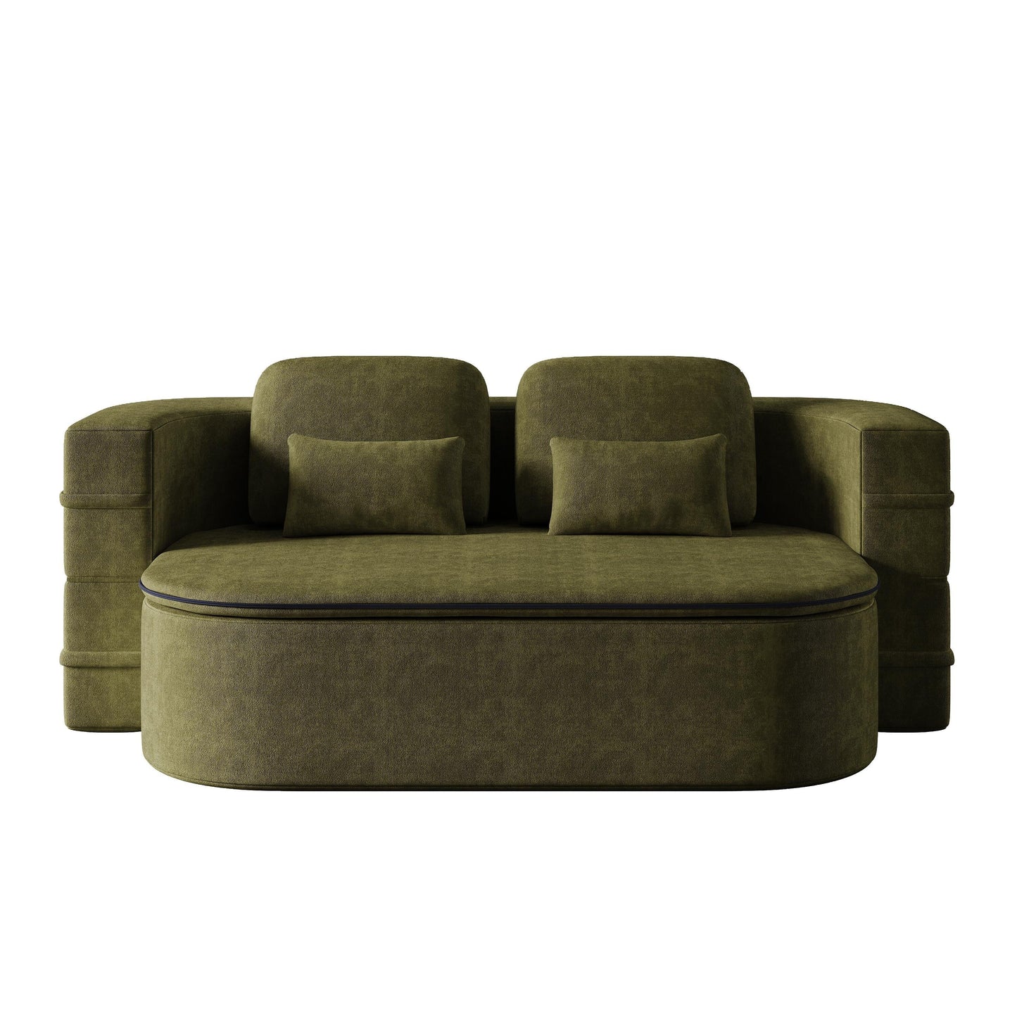 Canapé-lit pliable 2 en 1 75'', convertible en mousse chenille, avec couverture multifonctionnelle, canapé de salon