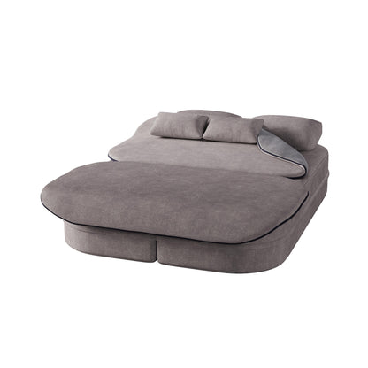 Canapé-lit pliable 2 en 1 75'', convertible en mousse chenille, avec couverture multifonctionnelle, canapé de salon