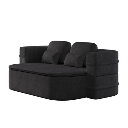 Canapé-lit pliable 2 en 1 75'', convertible en mousse chenille, avec couverture multifonctionnelle, canapé de salon