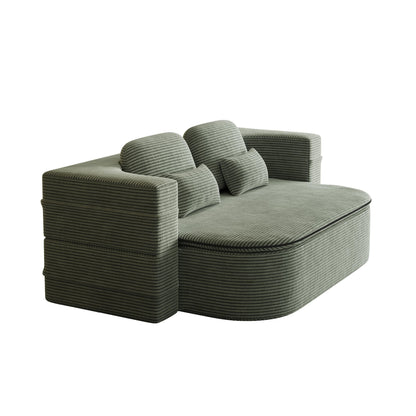Canapé-lit pliable 2 en 1 de 75 pouces, convertible en mousse avec couverture multifonctionnelle, canapé-lit de sol