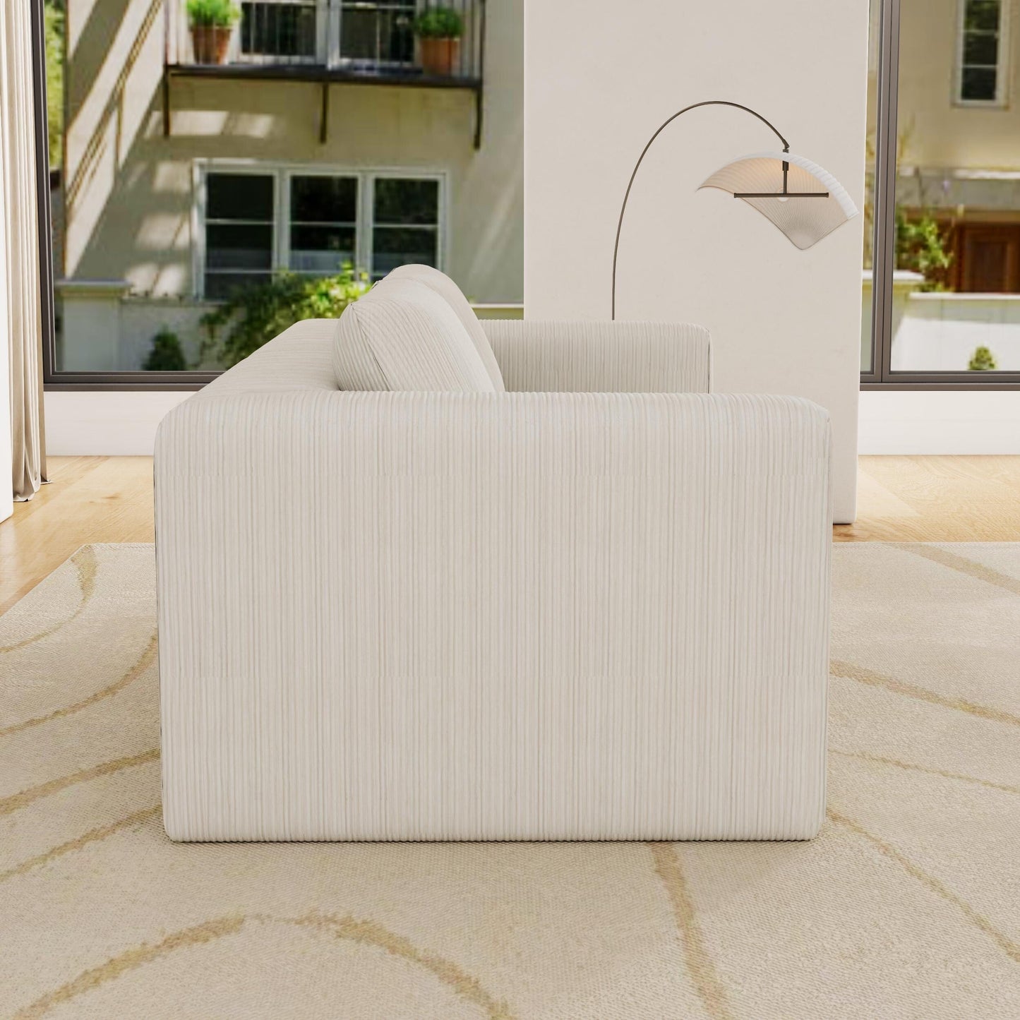 Canapé modulaire Cloud 2 places en velours côtelé 78,74 po, sans assemblage requis