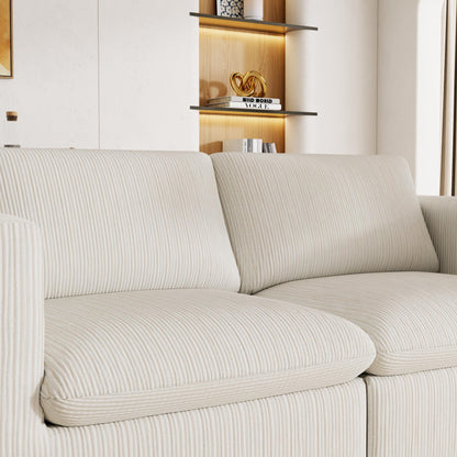 Canapé modulaire Cloud 2 places en velours côtelé 78,74 po, sans assemblage requis